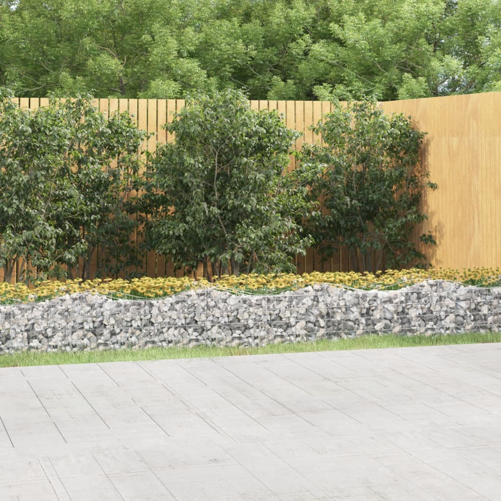 Arched Gabion Raised Bed 600x100x50 cm Galvanised Iron