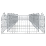 Arched Gabion Raised Bed 800x100x50 cm Galvanised Iron