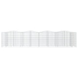 Arched Gabion Raised Bed 400x100x100 cm Galvanised Iron