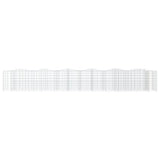 Arched Gabion Raised Bed 600x100x100 cm Galvanised Iron