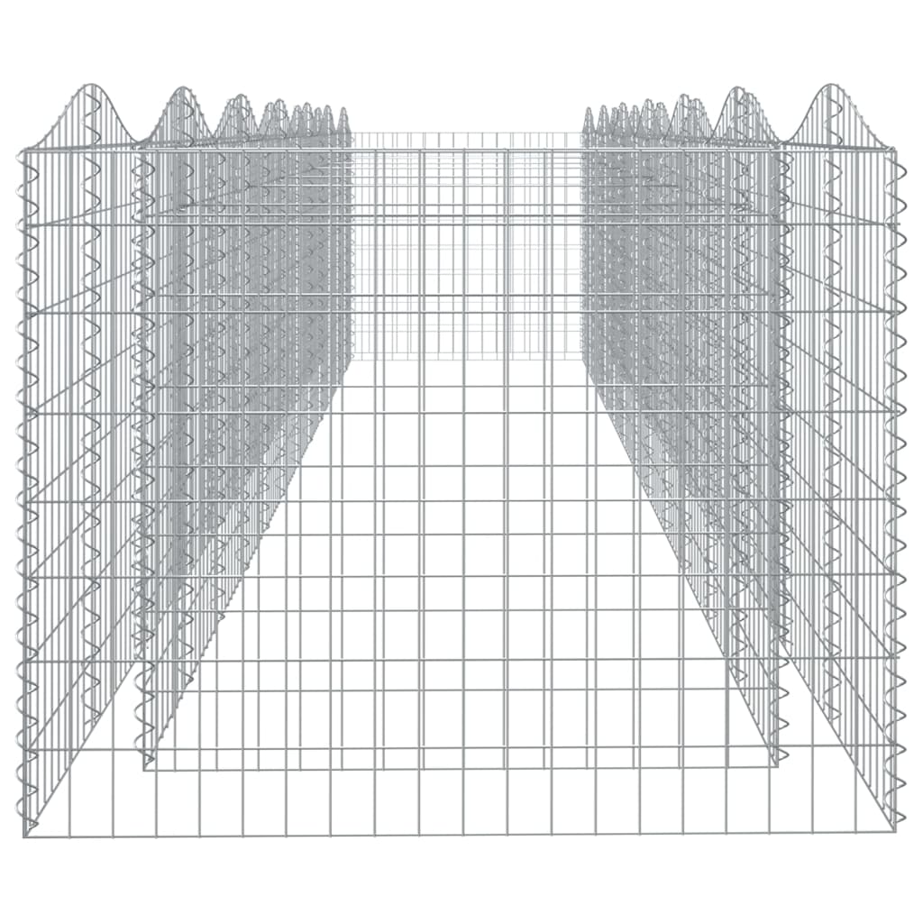 Arched Gabion Raised Bed 600x100x100 cm Galvanised Iron
