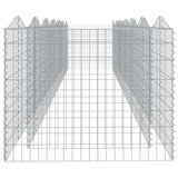 Arched Gabion Raised Bed 600x100x100 cm Galvanised Iron