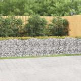 Arched Gabion Raised Bed 600x100x100 cm Galvanised Iron