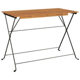 7 Piece Folding Bistro Set Solid Wood Acacia and Steel