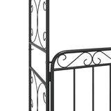 Garden Arch with Gate Black 108x45x235 cm Steel