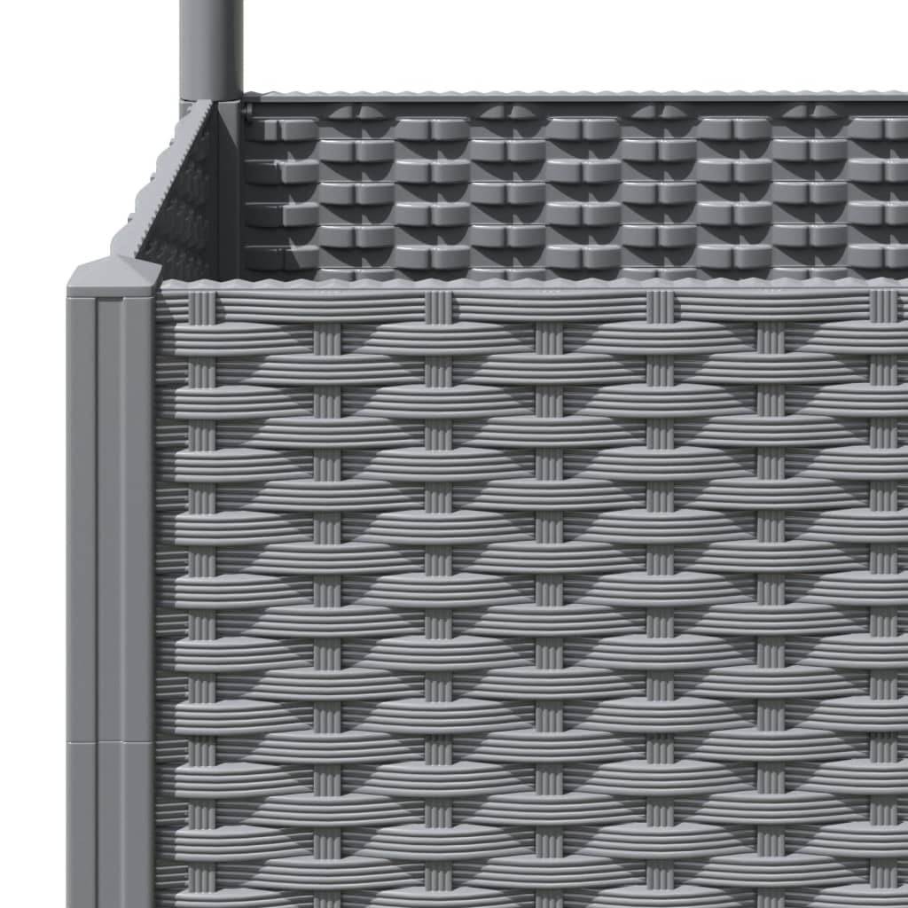 Garden Planter with Trellis Light Grey 120x120x136 cm PP