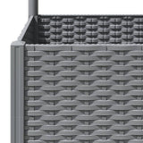 Garden Planter with Trellis Light Grey 120x120x136 cm PP