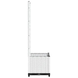 Garden Planter with Trellis White 40x40x136 cm PP