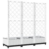 Garden Planter with Trellis White 120x40x121.5 cm PP