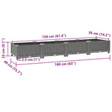 Raised Bed 160x40x23 cm Polypropylene