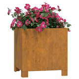 Planter with Legs Rusty 30x30x30 cm Corten Steel