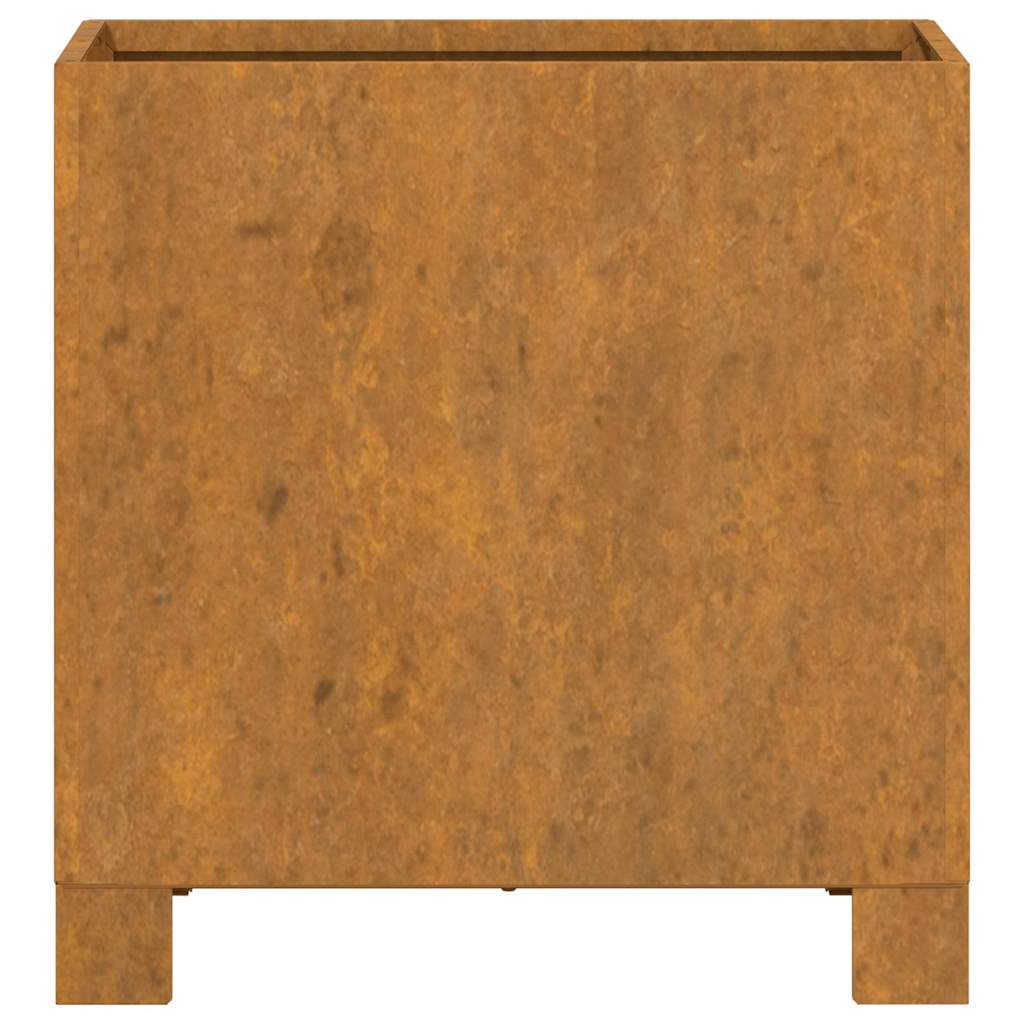 Planter with Legs Rusty 30x30x30 cm Corten Steel