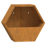 Wall Planters 2 pcs Rusty Corten Steel 30x10x25 cm