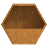 Wall Planters 2 pcs Rusty Corten Steel 30x10x25 cm