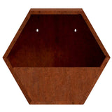 Wall Planters 2 pcs Rusty Corten Steel 30x10x25 cm