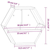 Wall Planters 2 pcs Rusty Corten Steel 30x10x25 cm