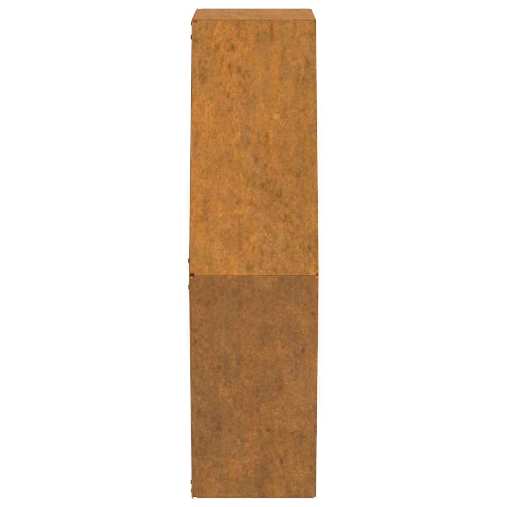 Wall Planters 2 pcs Rusty Corten Steel 46x10x40 cm