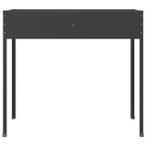 Garden Planters 2 pcs Anthracite Galvanised Steel