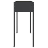 Garden Planters 2 pcs Anthracite Galvanised Steel