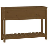 Planter with Shelf Honey Brown 111.5x34.5x81 cm Solid Wood Pine