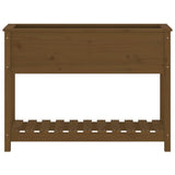 Planter with Shelf Honey Brown 111.5x34.5x81 cm Solid Wood Pine