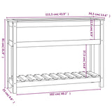 Planter with Shelf Honey Brown 111.5x34.5x81 cm Solid Wood Pine