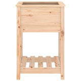 Planter with Shelf 54x54x81 cm Solid Wood Pine