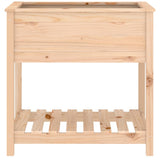 Planter with Shelf 82.5x54x81 cm Solid Wood Pine