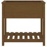 Planter with Shelf Honey Brown 82.5x54x81 cm Solid Wood Pine