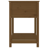 Planter with Shelf Honey Brown 82.5x54x81 cm Solid Wood Pine