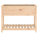 Planter with Shelf 111.5x54x81 cm Solid Wood Pine