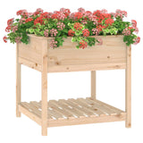 Planter with Shelf 82.5x82.5x81 cm Solid Wood Pine