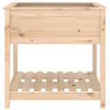 Planter with Shelf 82.5x82.5x81 cm Solid Wood Pine