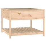 Planter with Shelf 111.5x111.5x81 cm Solid Wood Pine