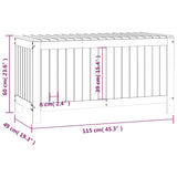 Garden Storage Box 115x49x60 cm Solid Wood Pine