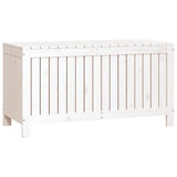 Garden Storage Box White 115x49x60 cm Solid Wood Pine