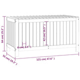 Garden Storage Box 121x55x64 cm Solid Wood Pine