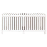 Garden Storage Box White 147x68x64 cm Solid Wood Pine