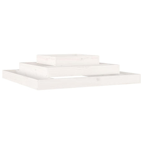 Planter White 110x110x27 cm Solid Wood Pine