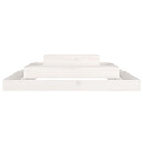 Planter White 110x110x27 cm Solid Wood Pine