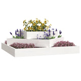 Planter White 83x83x27 cm Solid Wood Pine