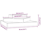 Planter 83x83x27 cm Solid Wood Douglas
