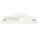 Planter White 112x112x27 cm Solid Wood Pine
