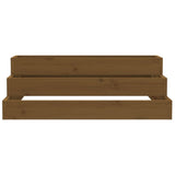 Planter Honey Brown 80x80x27 cm Solid Wood Pine