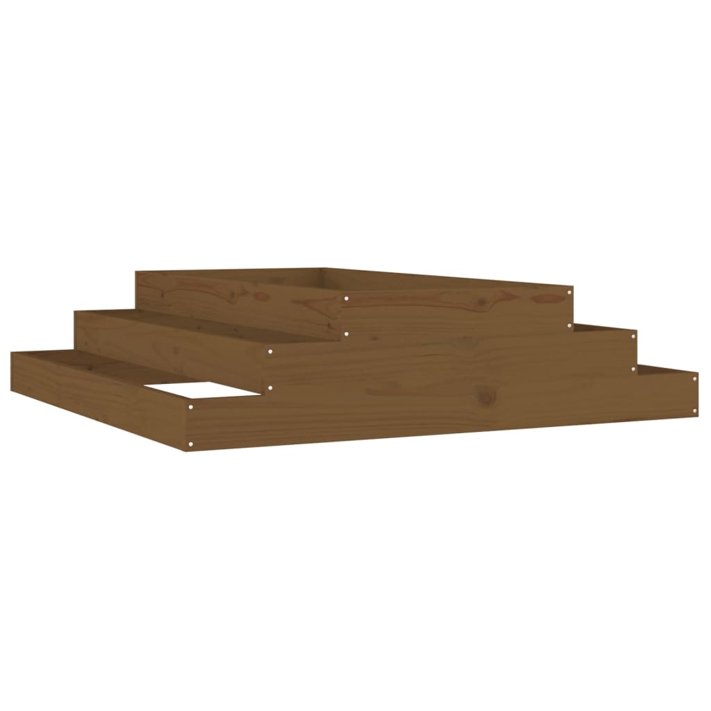 Planter Honey Brown 110x110x27 cm Solid Wood Pine