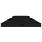 Planter Black 110x110x27 cm Solid Wood Pine