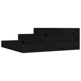 Planter Black 78x78x27 cm Solid Wood Pine