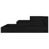 Planter Black 78x78x27 cm Solid Wood Pine