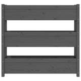 Planter Grey 112x25x104.5 cm Solid Wood Pine
