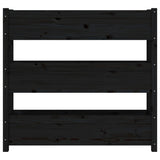 Planter Black 112x25x104.5 cm Solid Wood Pine